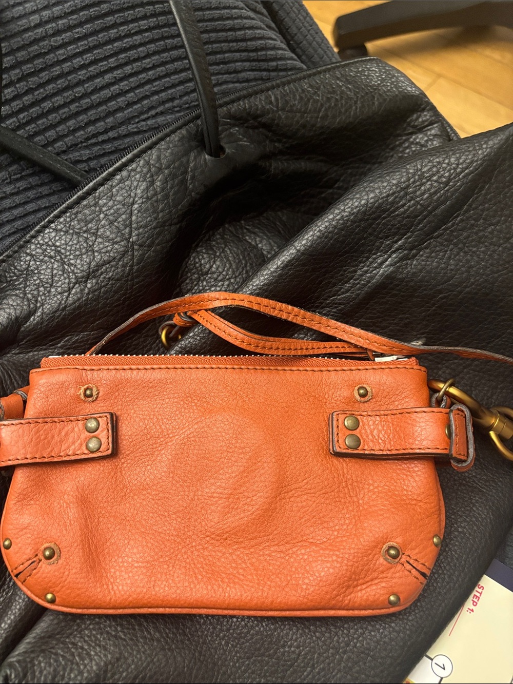 Chloe orange paddington lock wristlet - Picture 2 of 7